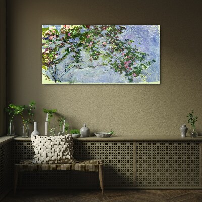 Üvegkép A rózsák Claude Monet