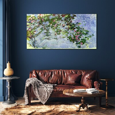 Üvegkép A rózsák Claude Monet