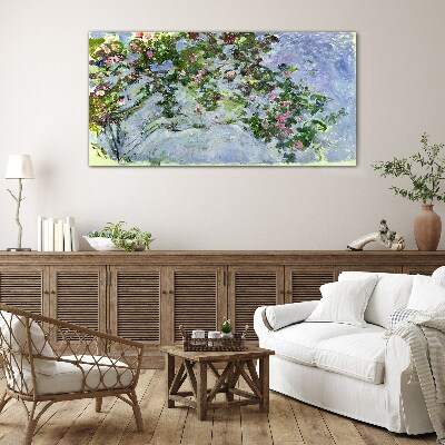Üvegkép A rózsák Claude Monet