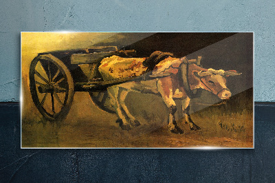 Üvegkép Trolley és Ox Van Gogh