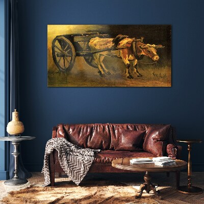 Üvegkép Trolley és Ox Van Gogh