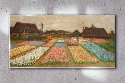 Üvegkép Tavaszi tulipán mezők