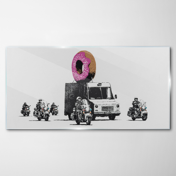 Üvegkép Donuts Police Banksy
