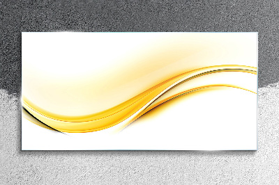 Üvegkép Absztrakció sárga hullámok
