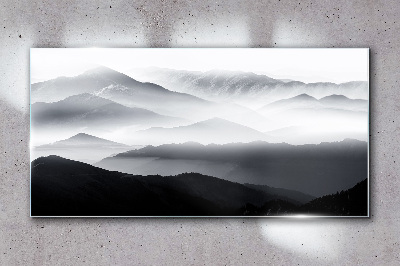 Üvegkép Ködös hegyi panoráma