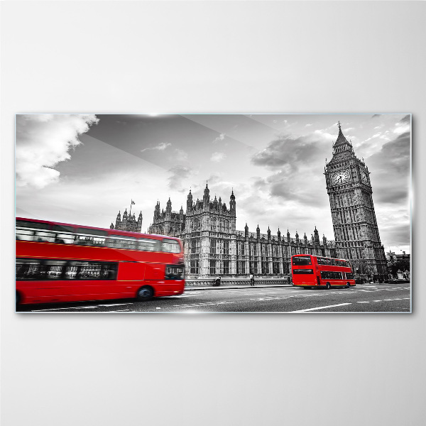 Üvegkép Piros busz Londonban