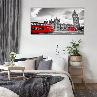 Üvegkép Piros busz Londonban