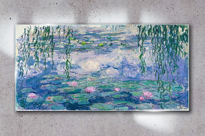 Üvegkép Monet vízililiomok