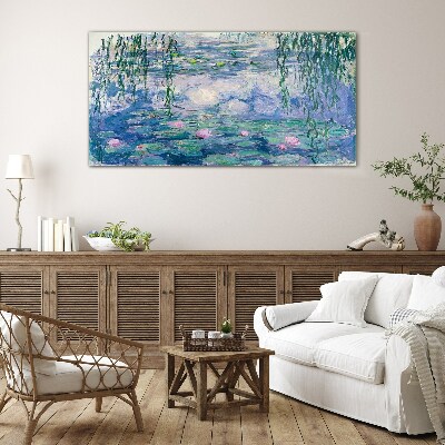 Üvegkép Monet vízililiomok