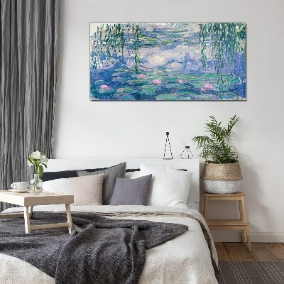 Üvegkép Monet vízililiomok