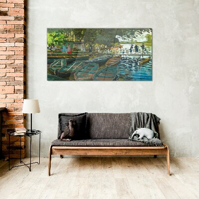 Üvegkép La Grenouillere Monet