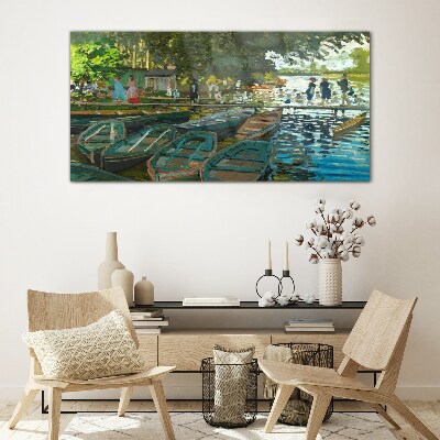 Üvegkép La Grenouillere Monet