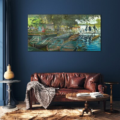 Üvegkép La Grenouillere Monet