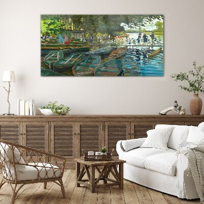 Üvegkép La Grenouillere Monet