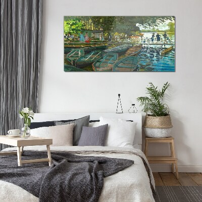 Üvegkép La Grenouillere Monet