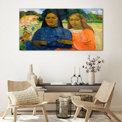Üvegkép Két nő Paul Gauguin