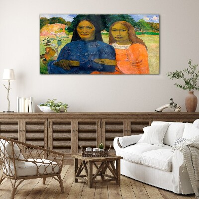Üvegkép Két nő Paul Gauguin