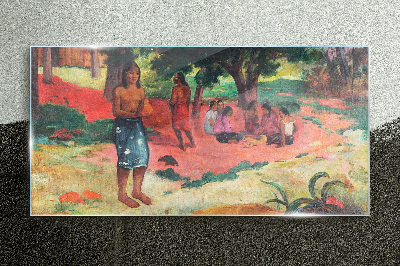 Üvegkép Gauguin suttogta a szavakat