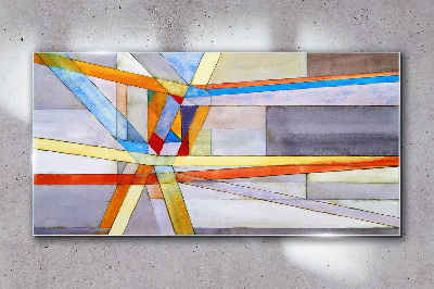 Üvegkép Színes vonalak geometriája