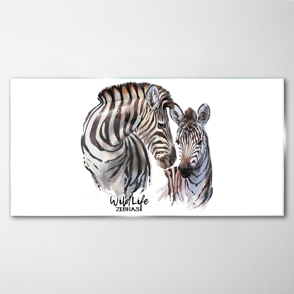 Üvegkép Zebra a vadonban