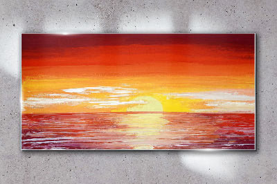 Üvegkép Tengeri naplemente felhők