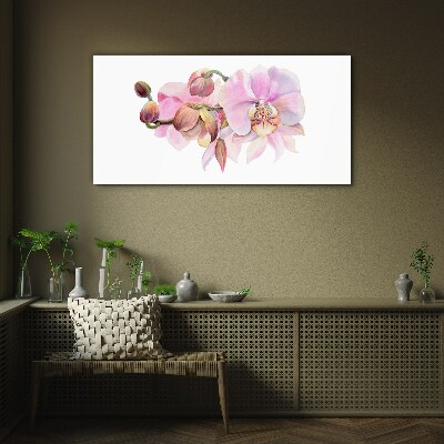 Üvegkép Orchidea pasztell árnyalatokban