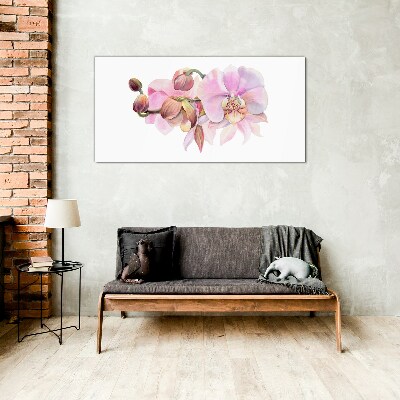 Üvegkép Orchidea pasztell árnyalatokban