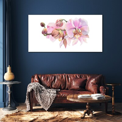 Üvegkép Orchidea pasztell árnyalatokban