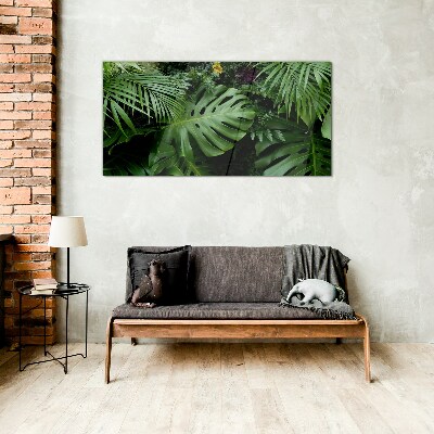 Üvegkép Trópusi dzsungel levelek