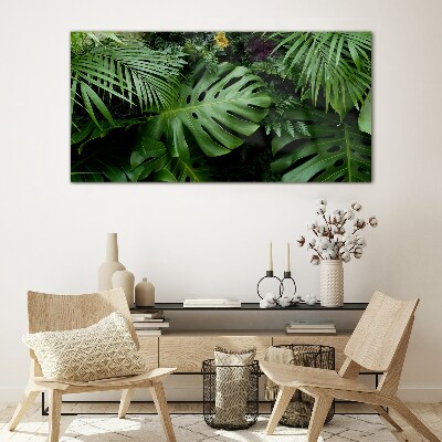 Üvegkép Trópusi dzsungel levelek