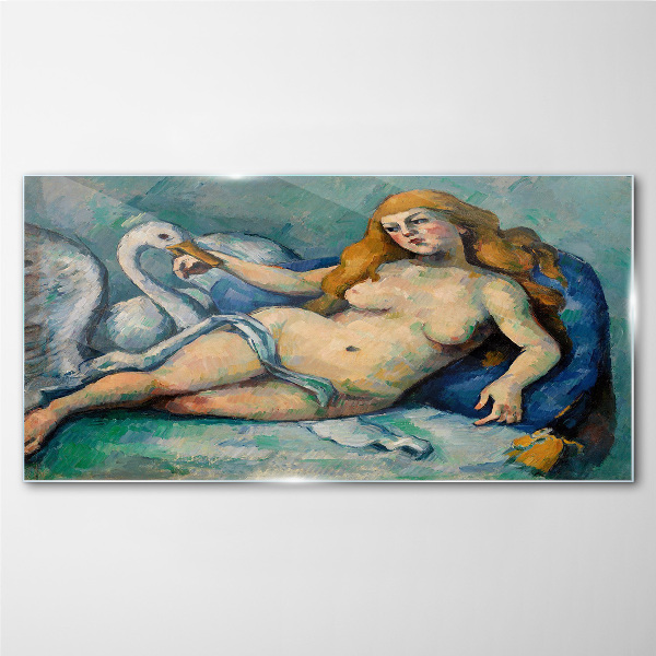 Üvegkép Jég és Swan Paul Cézanne