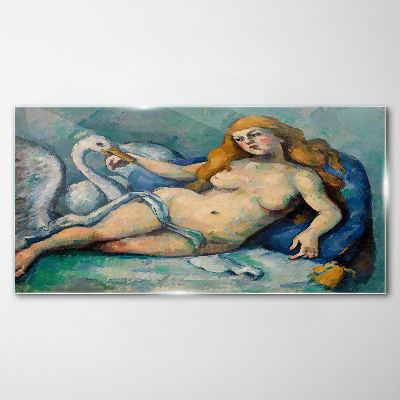 Üvegkép Jég és Swan Paul Cézanne