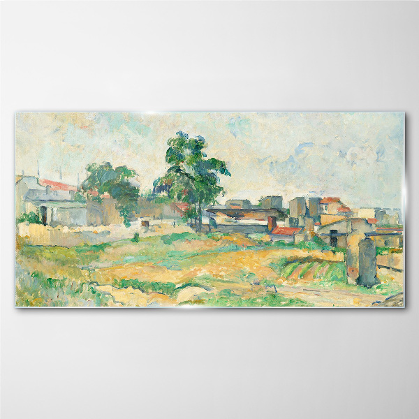 Üvegkép Párizsi Cézanne tájképe