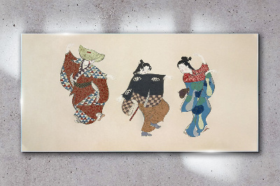 Üvegkép Ázsiai nő kimonó