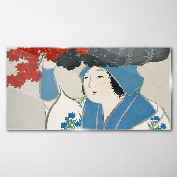 Üvegkép Női Kimono levelek