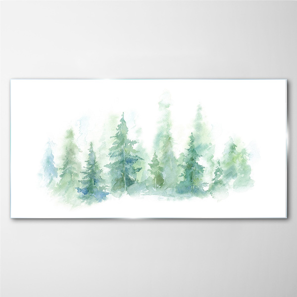 Üvegkép Akvarell fa erdők