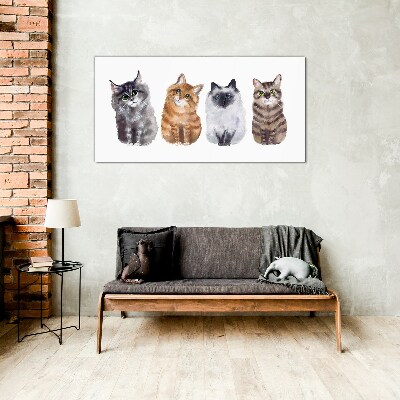 Üvegkép Cat állatok festése