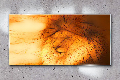 Üvegkép Absztrakt állat macska oroszlán