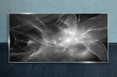 Üvegkép Futurisztikus absztrakciók monokróm színben