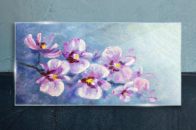 Üvegkép Orchideák pasztell árnyalatokban