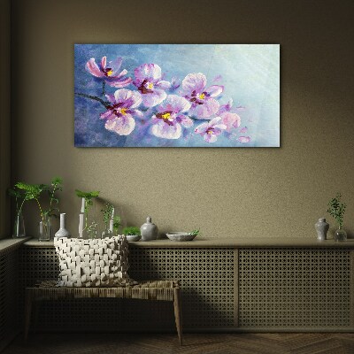 Üvegkép Orchideák pasztell árnyalatokban