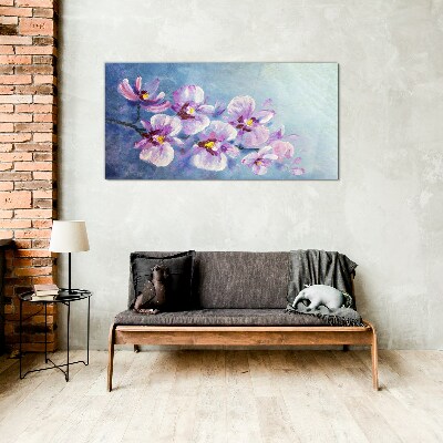 Üvegkép Orchideák pasztell árnyalatokban