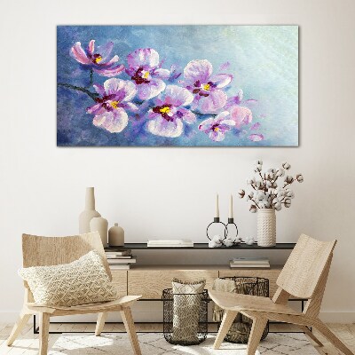 Üvegkép Orchideák pasztell árnyalatokban