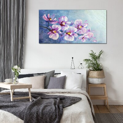 Üvegkép Orchideák pasztell árnyalatokban