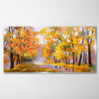 Üvegkép Arany ősz a parkban