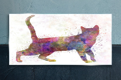Üvegkép Absztrakt állat macska