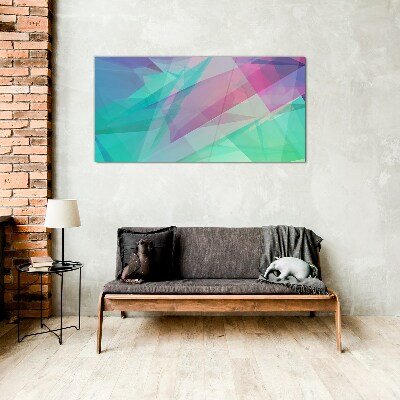 Üvegkép Átlátszó geometriák pasztell árnyalatokban