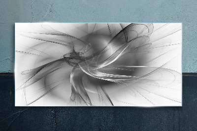 Üvegkép Absztrakt örvények monokromatikus tónusokkal