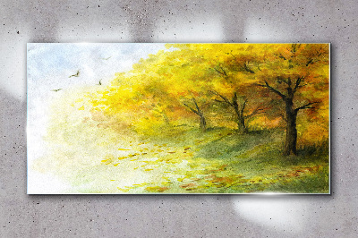Üvegkép Arany ősz a parkban