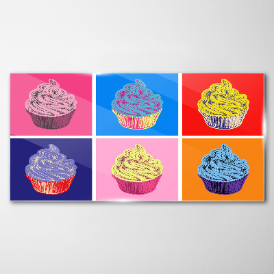 Üvegkép Színes pop art muffinok